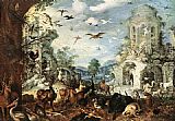 Roelandt Jacobsz Savery Landscapes with Wild Beasts painting
